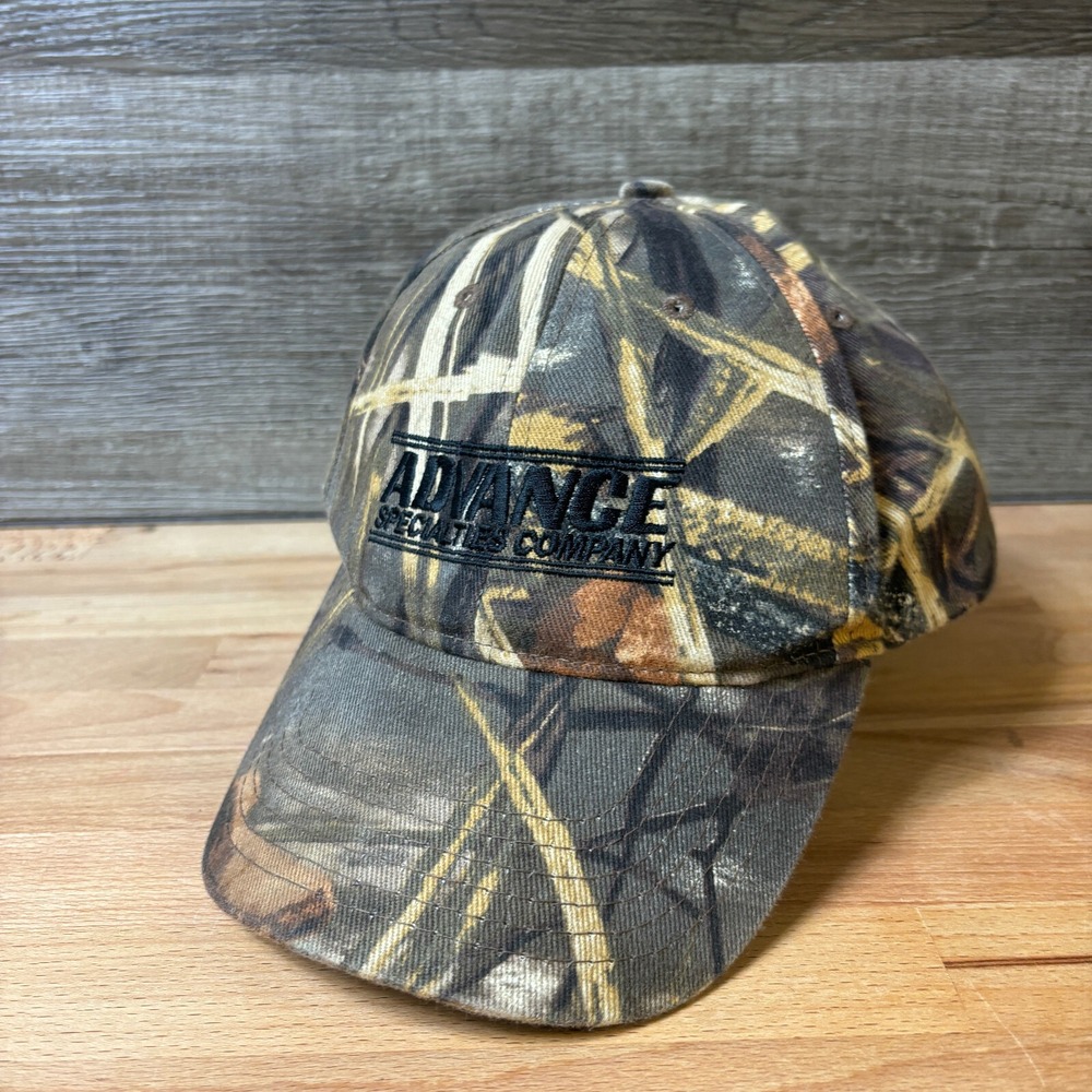 Advance Specialties Hat Cap Strap Back Brown Realtree Camo Hunting Outdoors